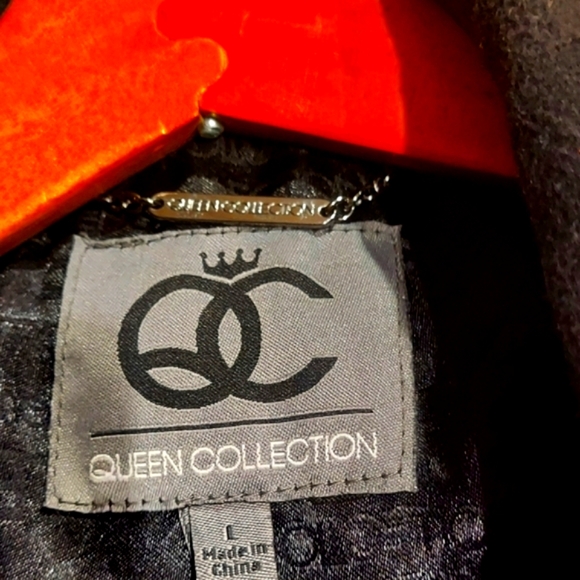 🖤COAT WEATHER!🖤VINTAGE Coat🖤QUEEN COLLECTIO*Genuine Leather* - Picture 3 of 10
